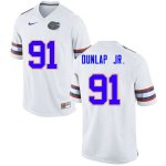 Men's Florida Gators #91 Marlon Dunlap Jr. NCAA Nike White Authentic Stitched College Football Jersey PZR3462JH